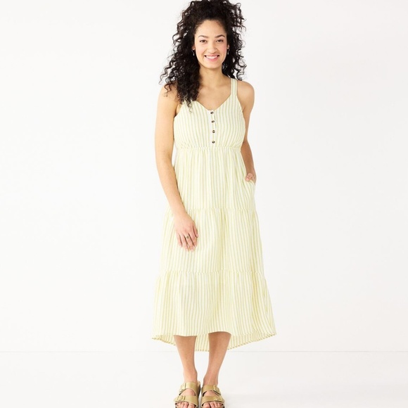 Sonoma Dresses & Skirts - 2 for $25: Sonoma linen blend tiered midi dress - small - nwt